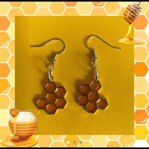 Honeycomb save the bees earrings!